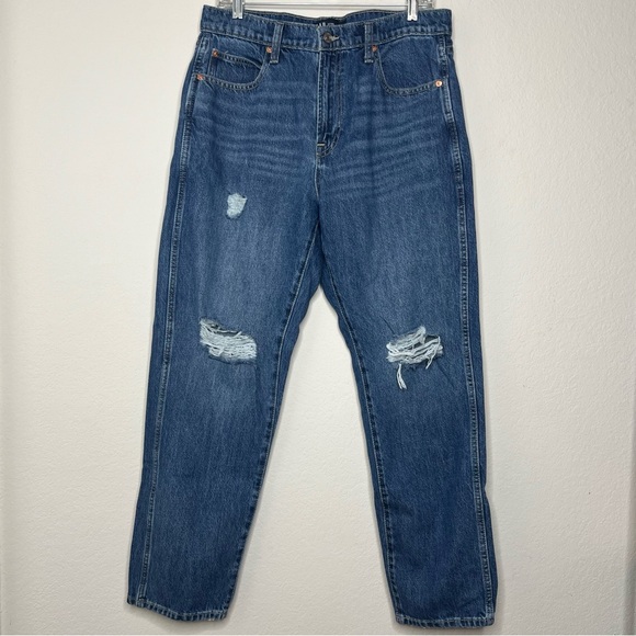 GAP Women’s High Rose Destructed Mom Jeans - Picture 3 of 12